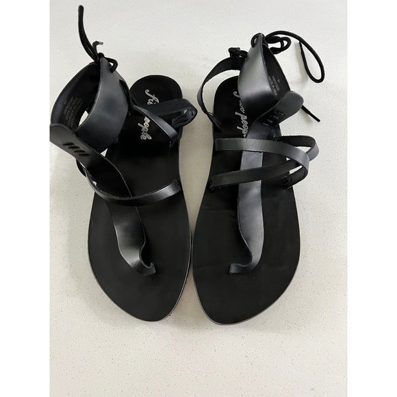 NEW Free People Vacation Day Wrap black leather Sandal SIZE various - Picture 6 of 6